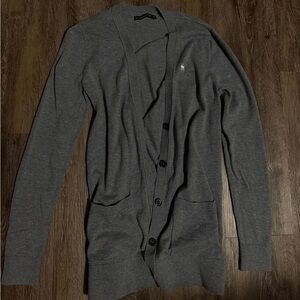 Y2K Abercrombie and Fitch Grey Cardigan